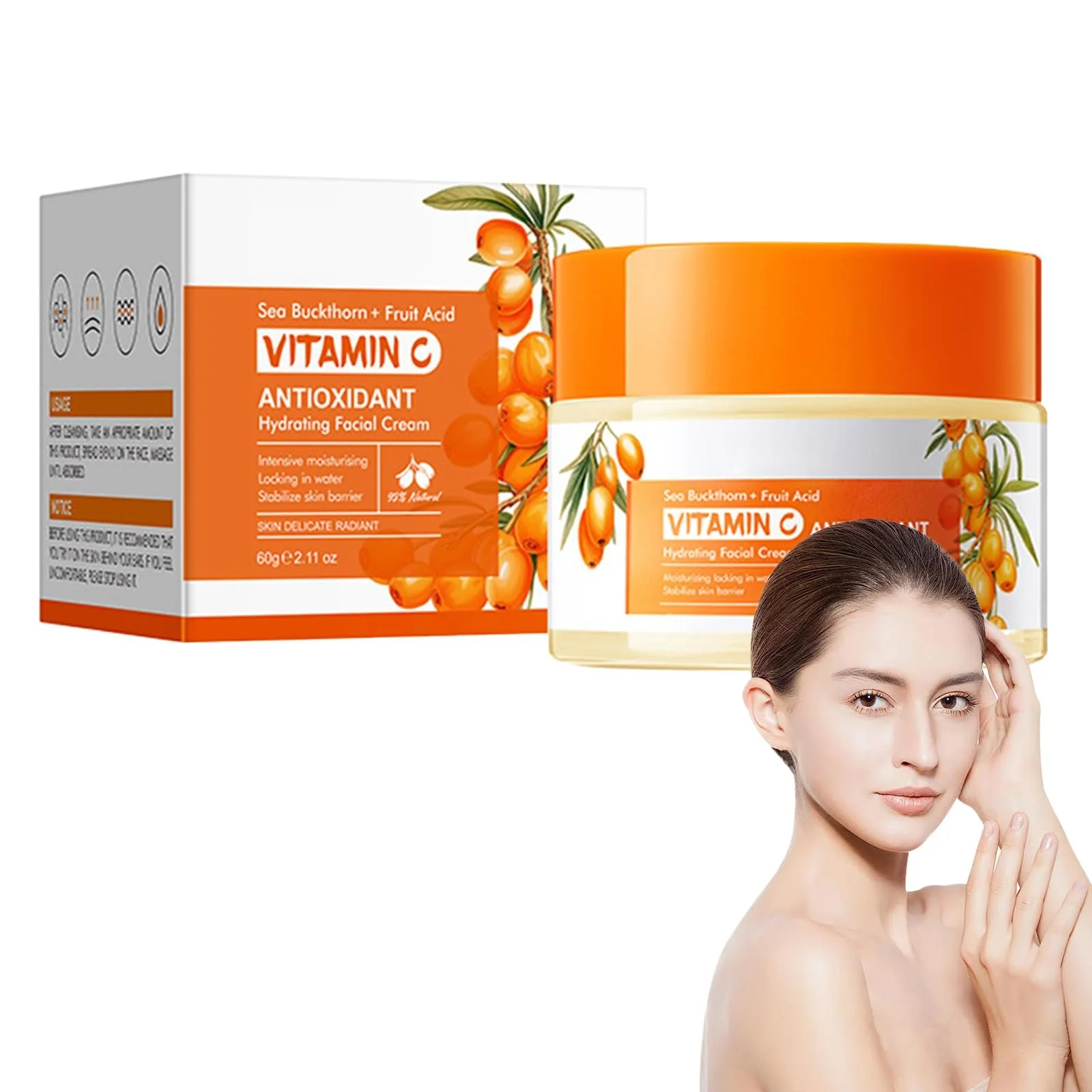 Крем для обличчя Antioxidant Vitamin C зволожуючий денний проти зморшок органічний, фото №1 Крем для обличчя Antioxidant Vitamin C зволожуючий денний проти зморшок органічний, фото №1