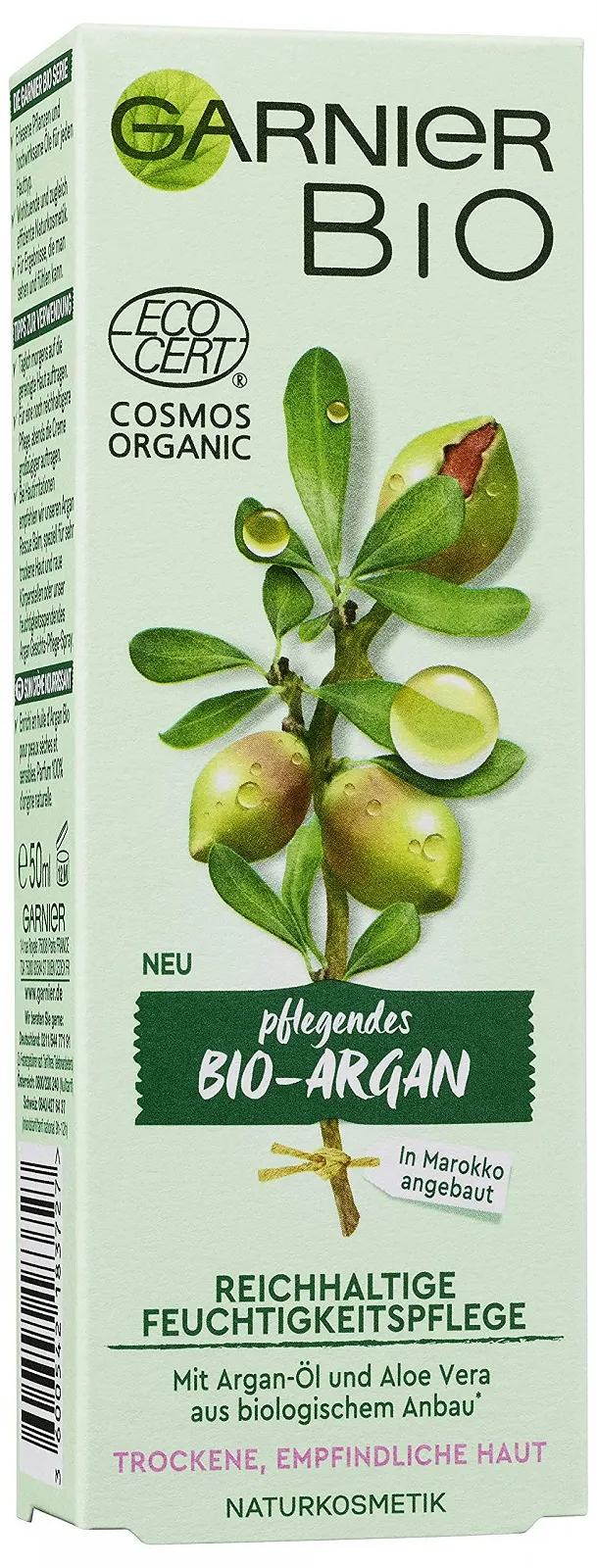 Зволожувальний крем Garnier Organic Argan з олією аргани та алое вера 2 x 50 мл, фото №3 Зволожувальний крем Garnier Organic Argan з олією аргани та алое вера 2 x 50 мл, фото №3