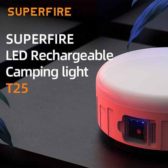 Фонарь для кемпинга аккумуляторный T25 SuperFire 400 Lumen IP42, фото №5 Фонарь для кемпинга аккумуляторный T25 SuperFire 400 Lumen IP42, фото №5