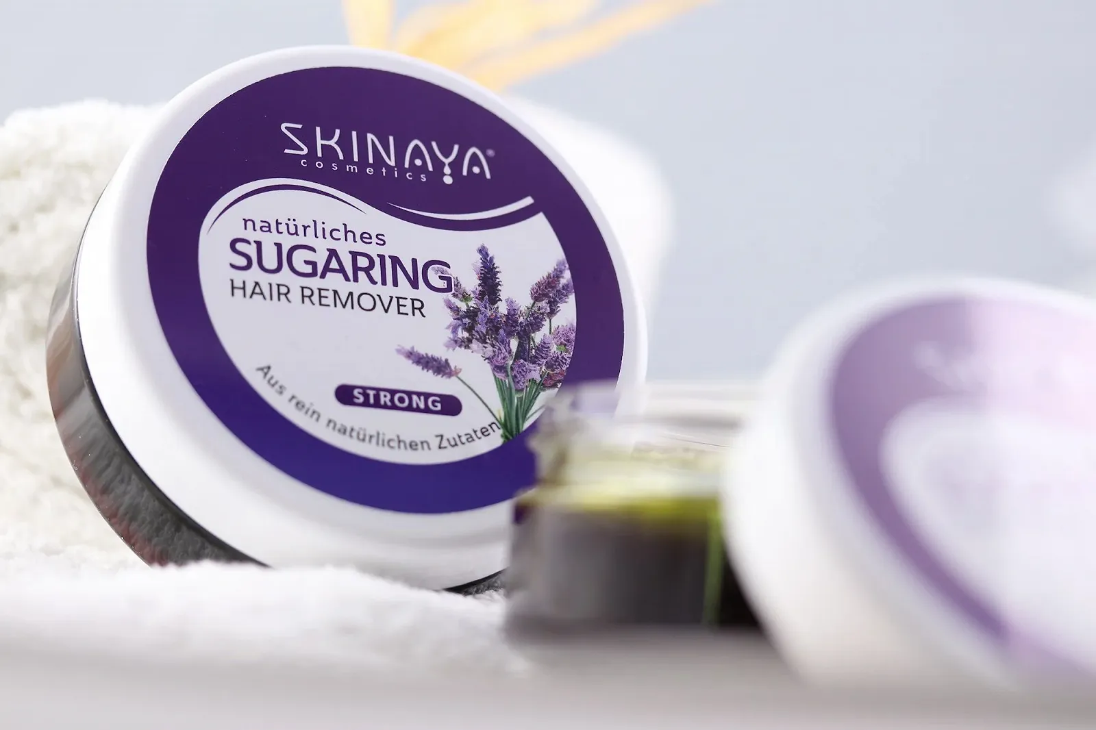 Набір для шугарингу Skinaya Premium цукрова паста Лаванда 300 г 15 смужок 5 шпателів, фото №8
