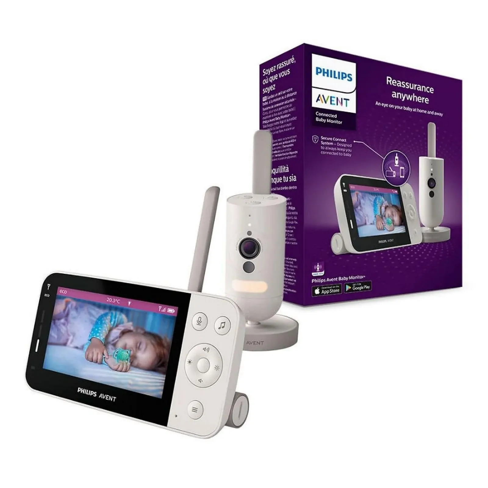 Відеоняня Philips AVENT Connected SCD921/26 з камерою, фото №3