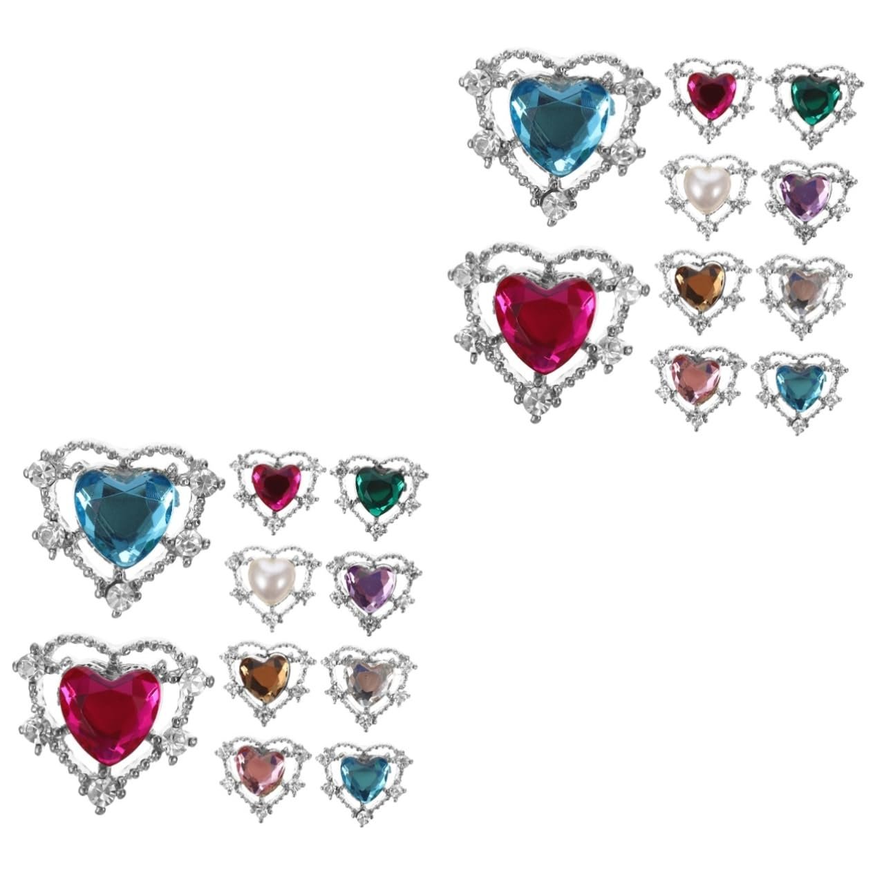 Стразы для ногтей FRCOLOR 20 шт. Блестящие украшения для маникюра для творческого дизайна ногтей Многофункциональные для ногтей, мобильных телефонов и поделок, фото №1