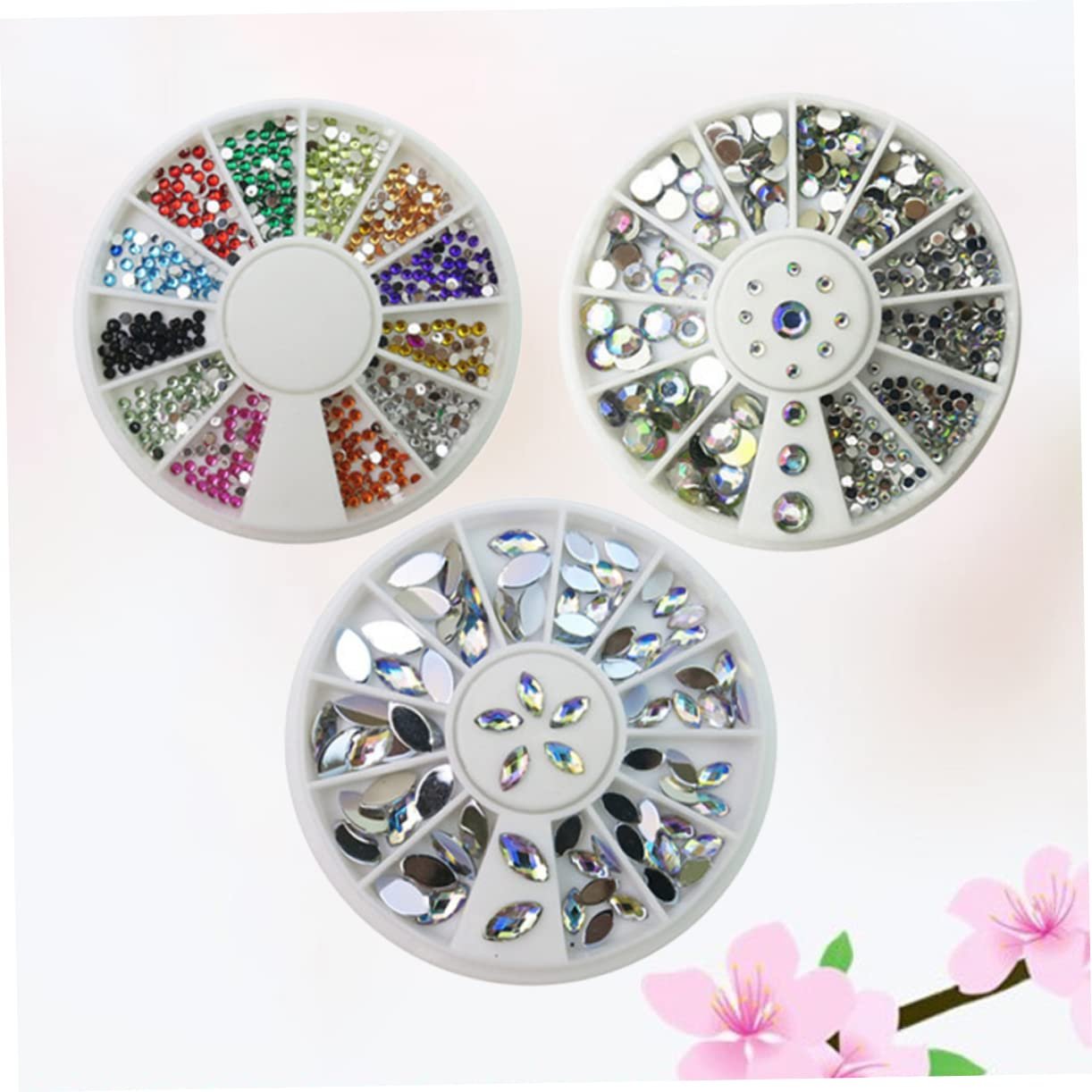 Набір для дизайну нігтів FRCOLOR з 6 предметів з кольоровими діамантами, фото №6