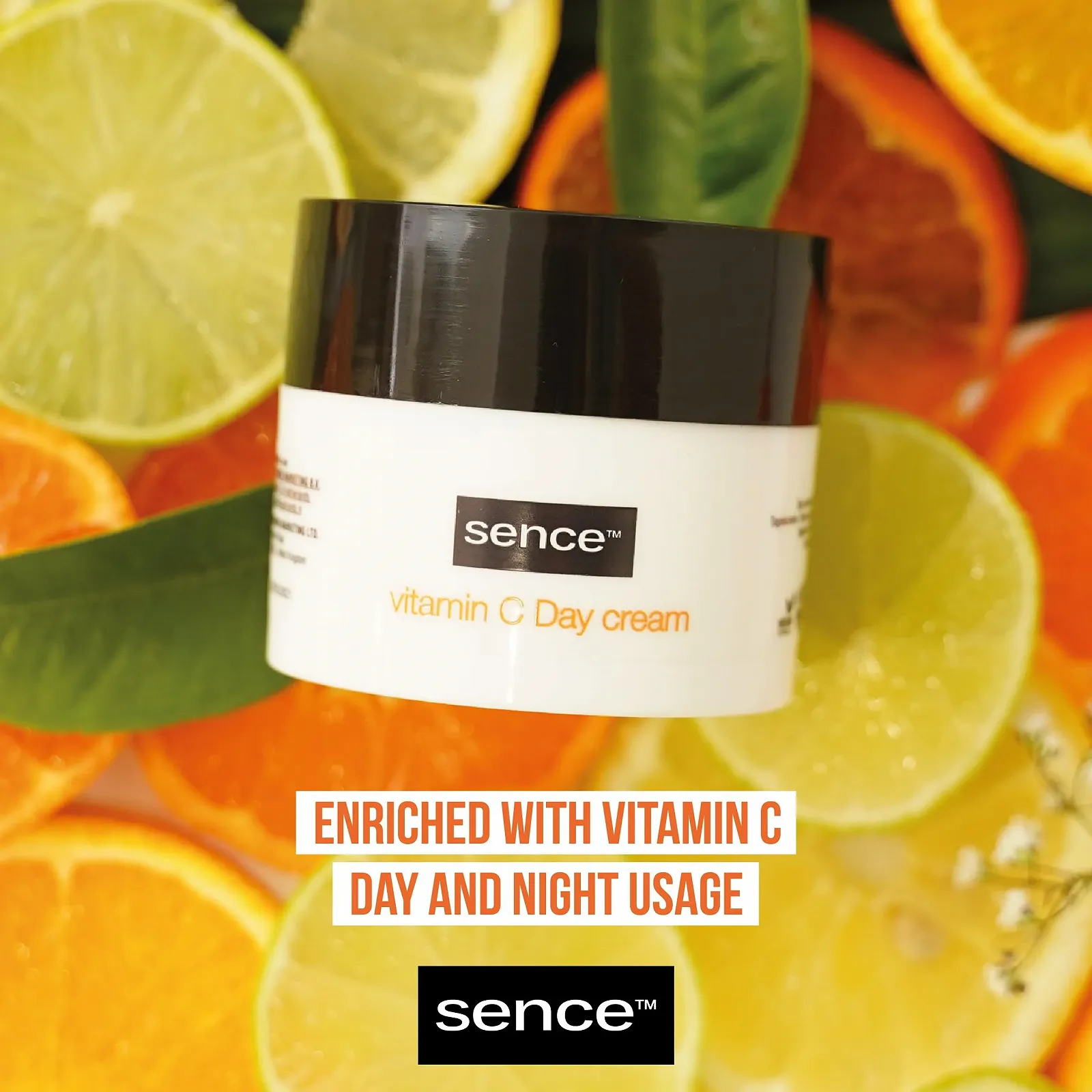Денний крем для обличчя Sence Vitamin C з лимонною та 4 гіалуроновими кислотами веганський 2 x 50 мл, фото №7 Денний крем для обличчя Sence Vitamin C з лимонною та 4 гіалуроновими кислотами веганський 2 x 50 мл, фото №7
