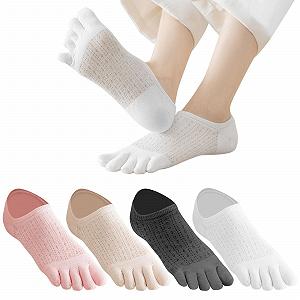 Носки для пальцев ZOCONE Женские 4 пары Дышащие и поглощающие пот Хлопковые спортивные носки - Фото 1