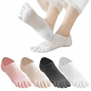 Шкарпетки для пальців ZOCONE Жіночі 4 пари Дихаючі та поглинаючі піт - Фото 1