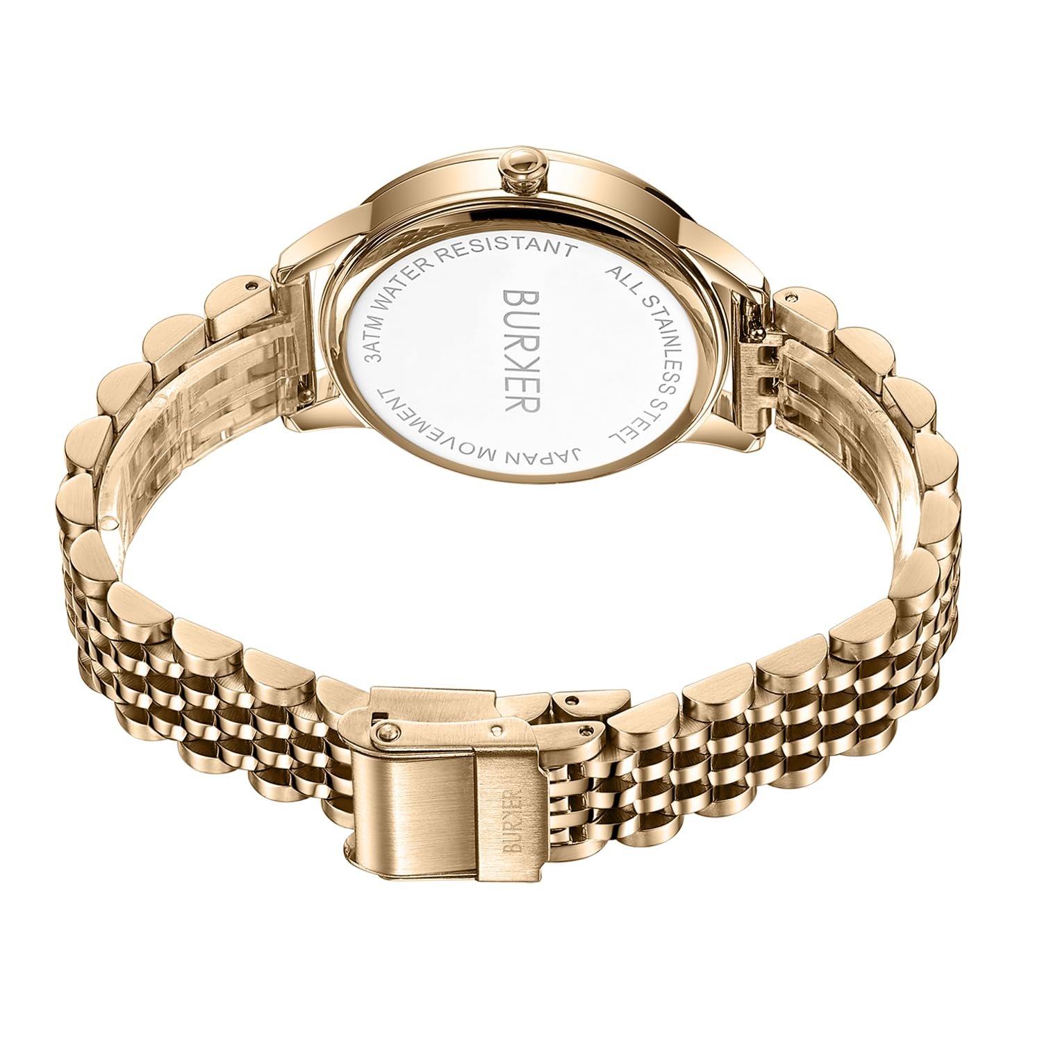 Жіночий годинник BURKER Emily Круглий Аналоговий Кварцовий 36 мм Золотий Білий, фото №3 Жіночий годинник BURKER Emily Круглий Аналоговий Кварцовий 36 мм Золотий Білий, фото №3