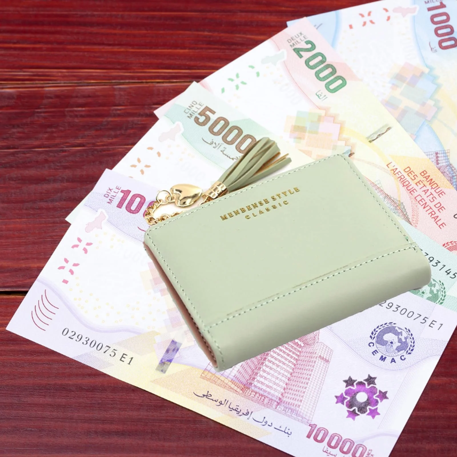 Кошелек Spldsun Short Wallet Card Holder PU Leather Green Modern, фото №7 Кошелек Spldsun Short Wallet Card Holder PU Leather Green Modern, фото №7