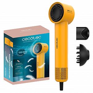 Фен Cecotec Ionicare Rockstar Style Желтый, ультракомпактный, легкий, мотор 1500 Вт, 110000 об/мин, ионный генератор, 4 температуры, 3 скорости, тихий, безщеточная технология - Фото 1