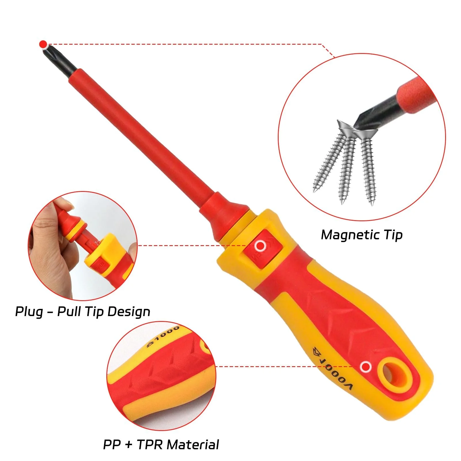 Набір діелектричних викруток VDE 13 предметів до 1000 В, фото №3