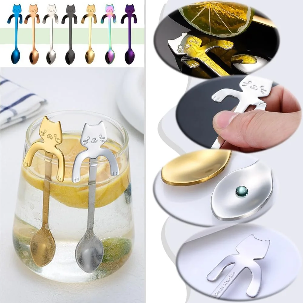 Набір ложок 7 штук нержавіюча сталь підвісний дизайн, фото №4