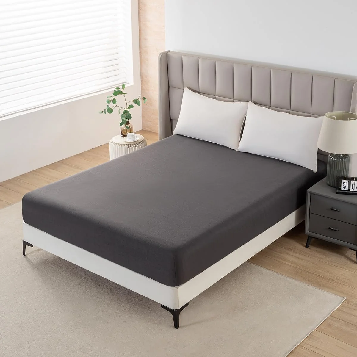 Простыня на резинке Nesture Winter Thermal Fleece 140 x 200 см, антрацит, фото №8