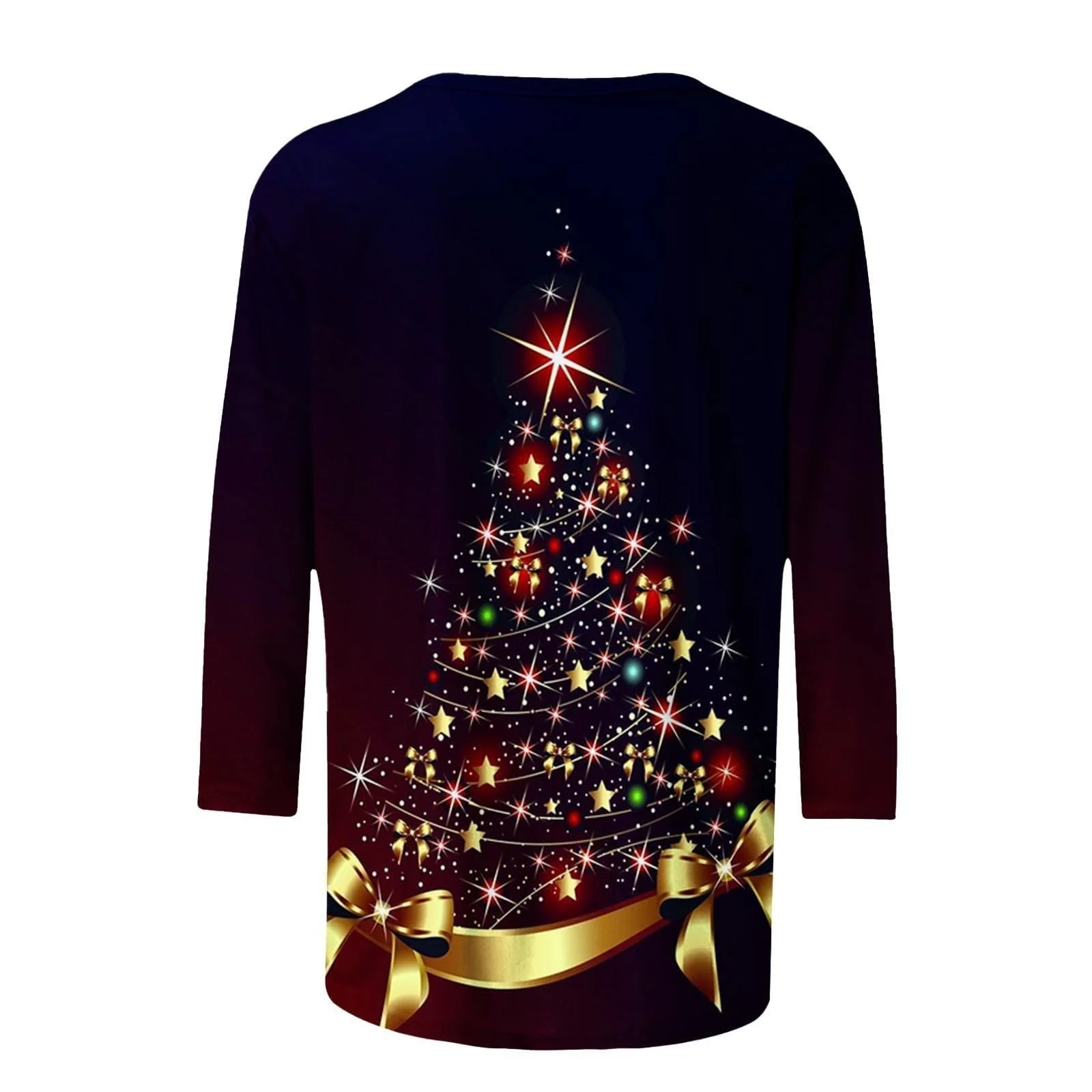 Рождественский Свитшот Женский Футболка с длинным рукавом Круглый вырез Смешной Рождество Большой размер Рождество Casual Спорт На улице Basic Oversize Зима Теплый Модный, фото №4