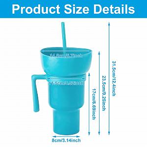 Кухоль для напоїв 2 в 1 для перегляду фільмів, для попкорну, цукерок synthetic.ua - Фото 1