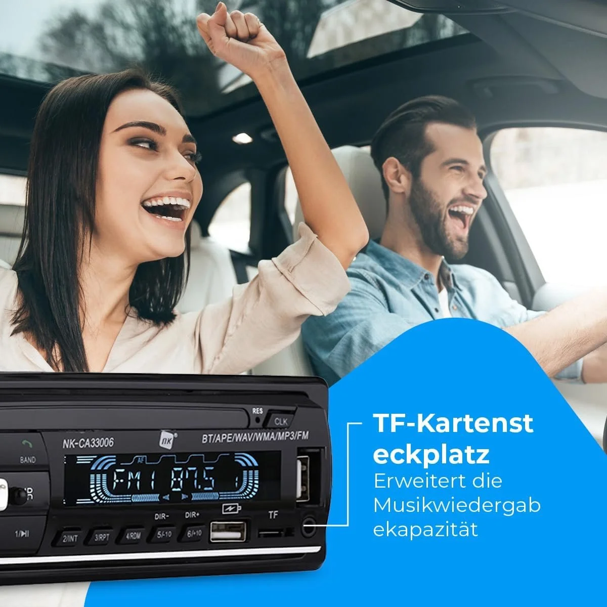 Автомагнітола NK-CA33006 / Bluetooth / AUX / USB / 1DIN, фото №6