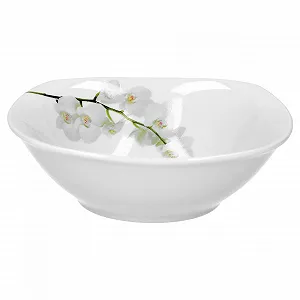 Миска для хлопьев Van Well Vanda White Orchid Набор из 6 штук, 300 мл, цветочный декор, белый synthetic.ua - Фото 1