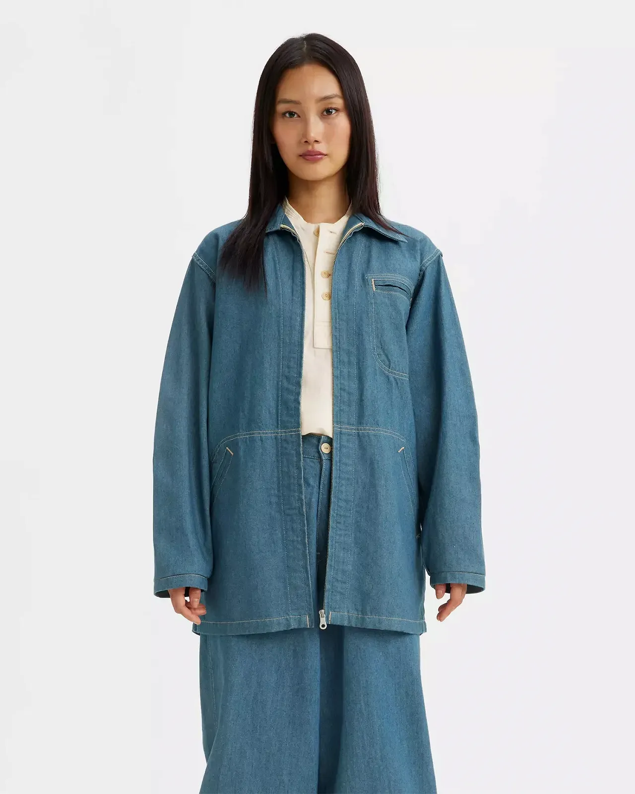 Мужское короткое пальто Levis - Df Short Coat Lmc Df Spring Blue Indigo - XS, фото №1