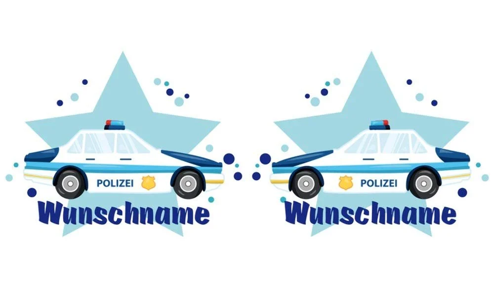 Скарбничка Samunshi дитяча з ім'ям та мотивом поліцейської машини для хлопчиків та дівчаток, фото №2