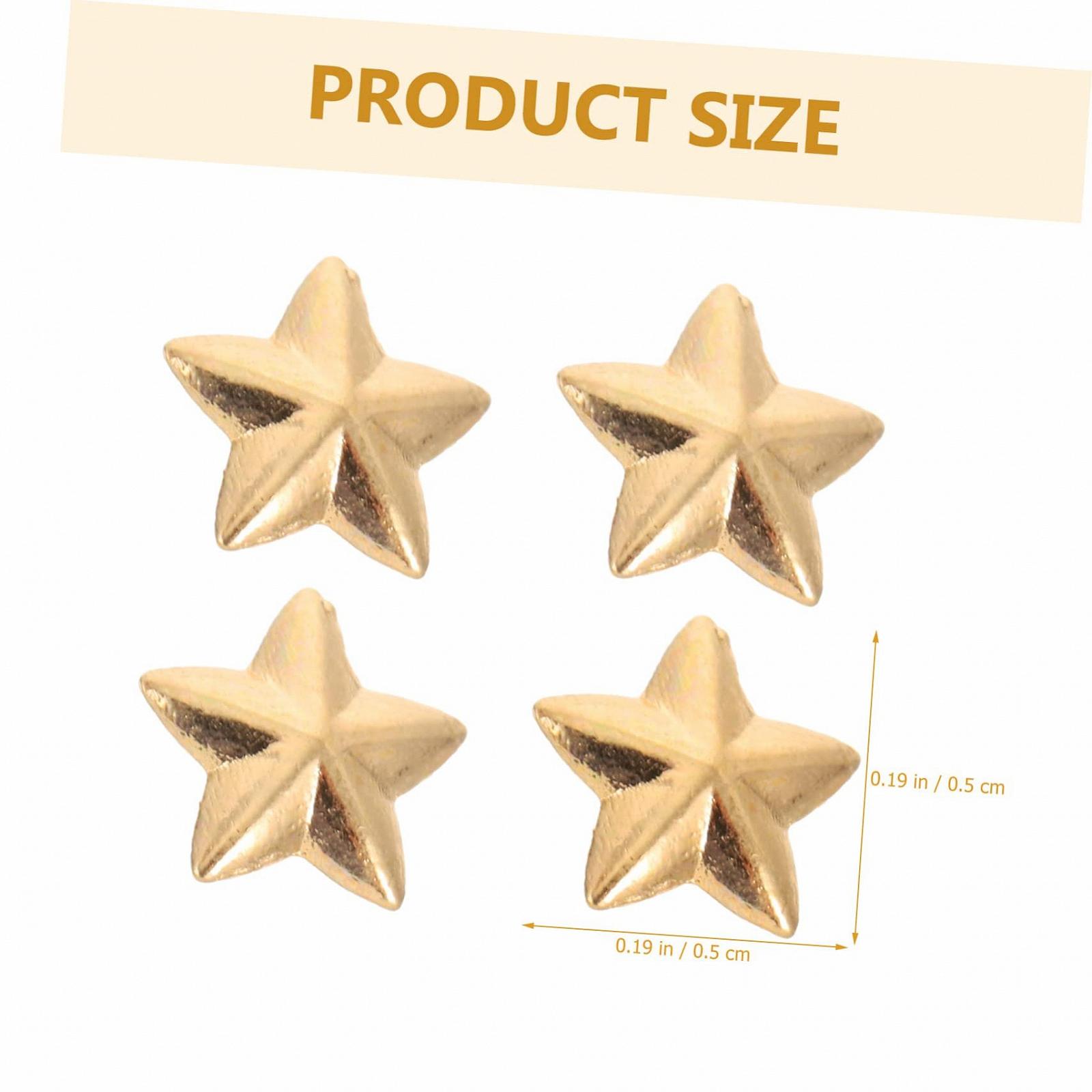 Прикраси для нігтів Healeved Пентаграма металева 200 шт., фото №8