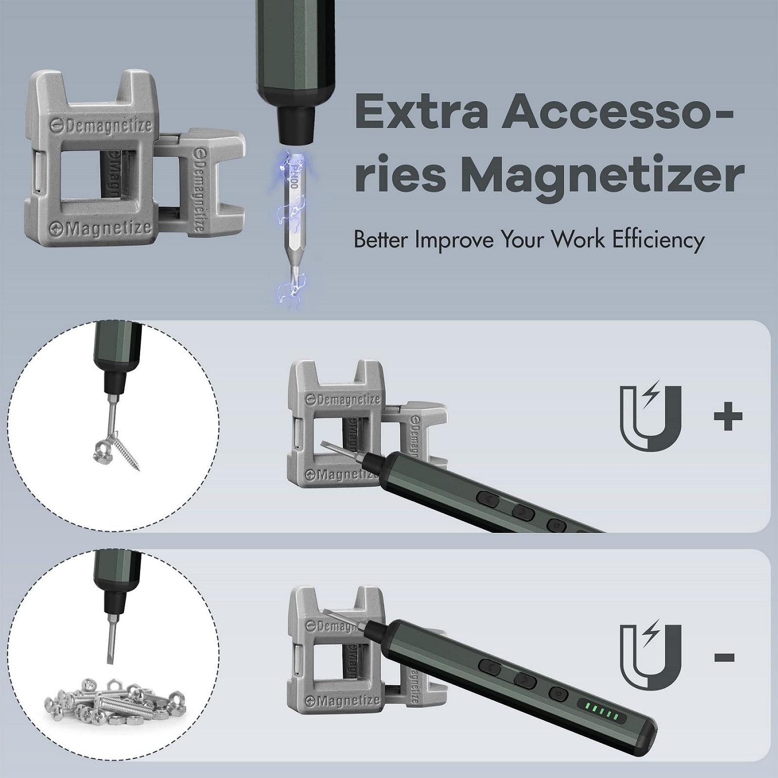 Набір викруток Heylad Precision Electric 3.7 V 68 in 1 Magnetic Battery 5/32 Inch Hexagonal Precision, фото №7