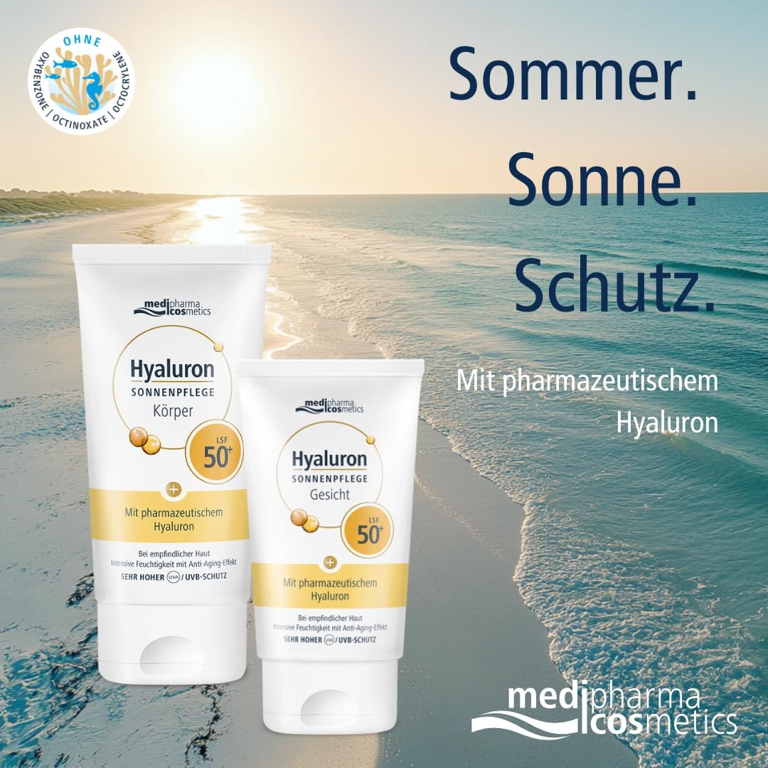 Солнцезащитный крем для лица medipharma cosmetics Hyaluronic Sun Care SPF 50+ 100 г, фото №6