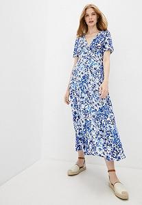 Сукня ONLENOLA S/S MIDI DRESS  WVN 15230958 Dazzling Blue-CRUISE FLORAL ONLY Блакитний XS - Фото 1