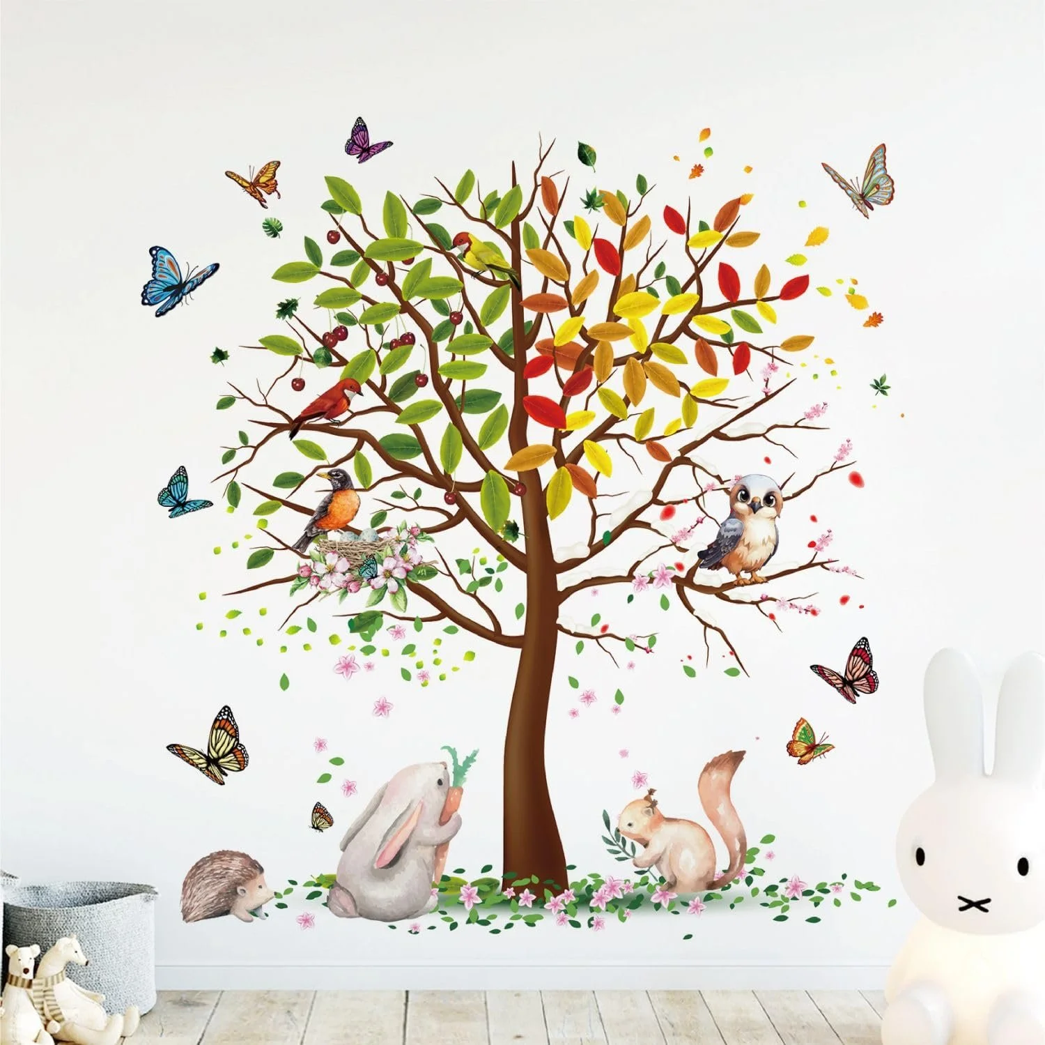 Наклейка на стіну Birds on Tree Four Seasons XXL 116 x 123 см вінілова, фото №1 Наклейка на стіну Birds on Tree Four Seasons XXL 116 x 123 см вінілова, фото №1