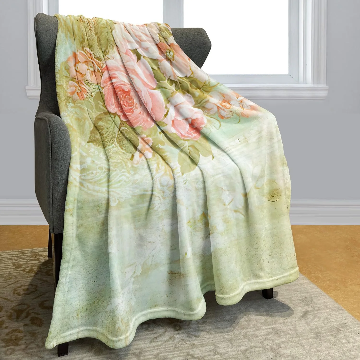 Одеяло YISUMEI Мягкое фланелевое одеяло Мягкий флис Розовая роза, 150 x 200 см, фото №2 Одеяло YISUMEI Мягкое фланелевое одеяло Мягкий флис Розовая роза, 150 x 200 см, фото №2