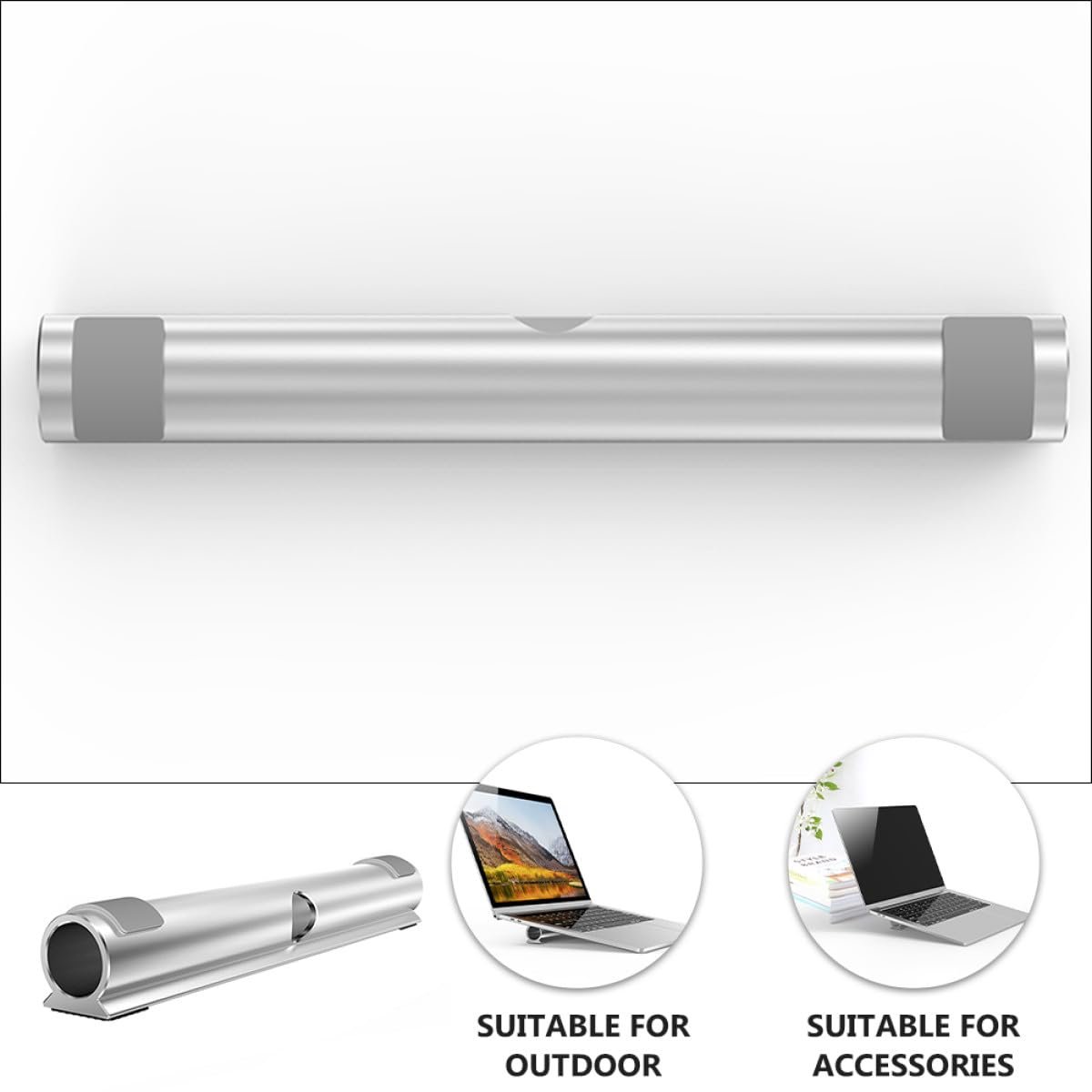 Підставка для ноутбука алюмінієва з організацією кабелів Нековзна Нахил Ергономічна для ноутбуків Міцна Легка для столу та ліжка, фото №9 Підставка для ноутбука алюмінієва з організацією кабелів Нековзна Нахил Ергономічна для ноутбуків Міцна Легка для столу та ліжка, фото №9