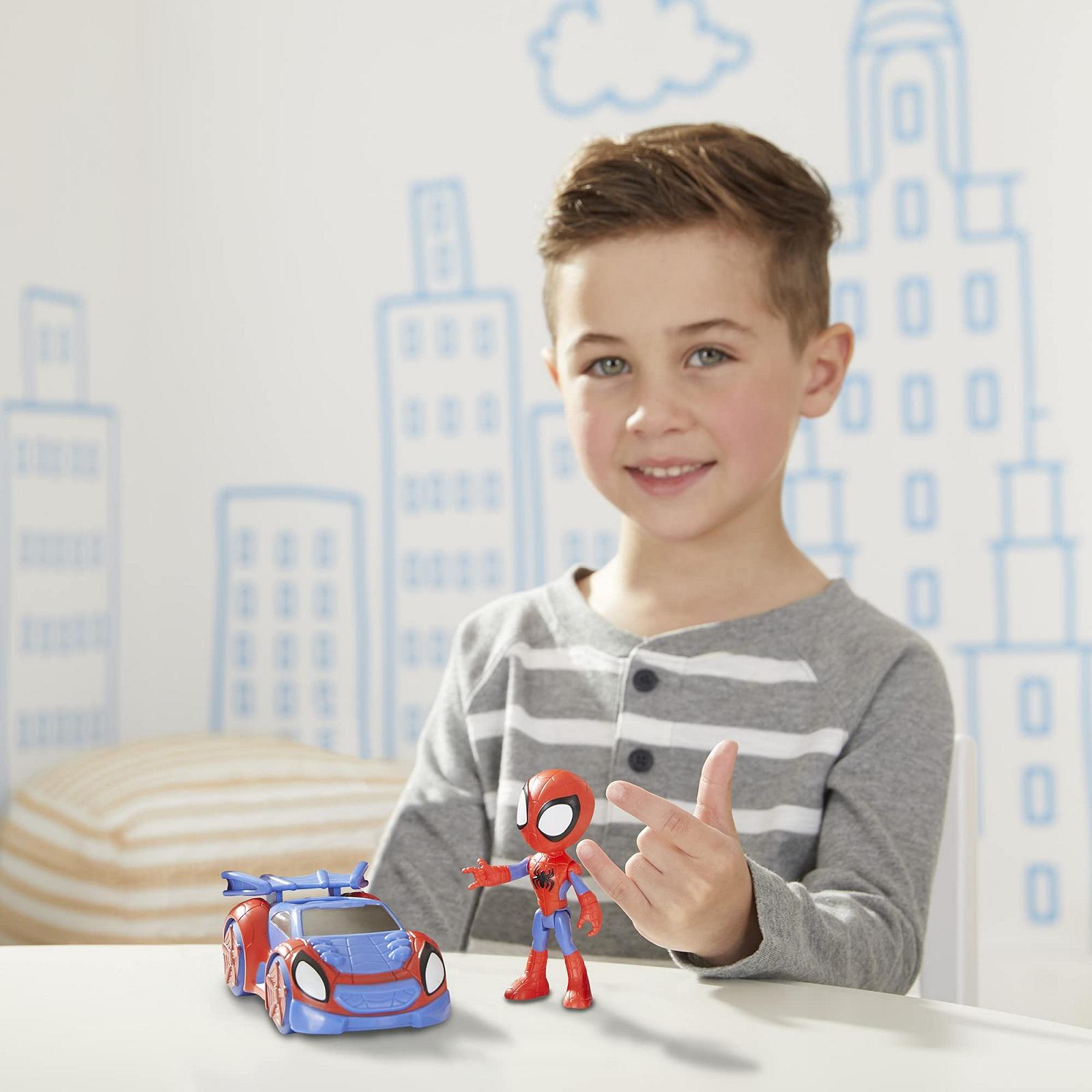 Фигурка Человек-паук и его удивительные друзья Spidey Action-Figur и машина Web-Flitzer, фото №7