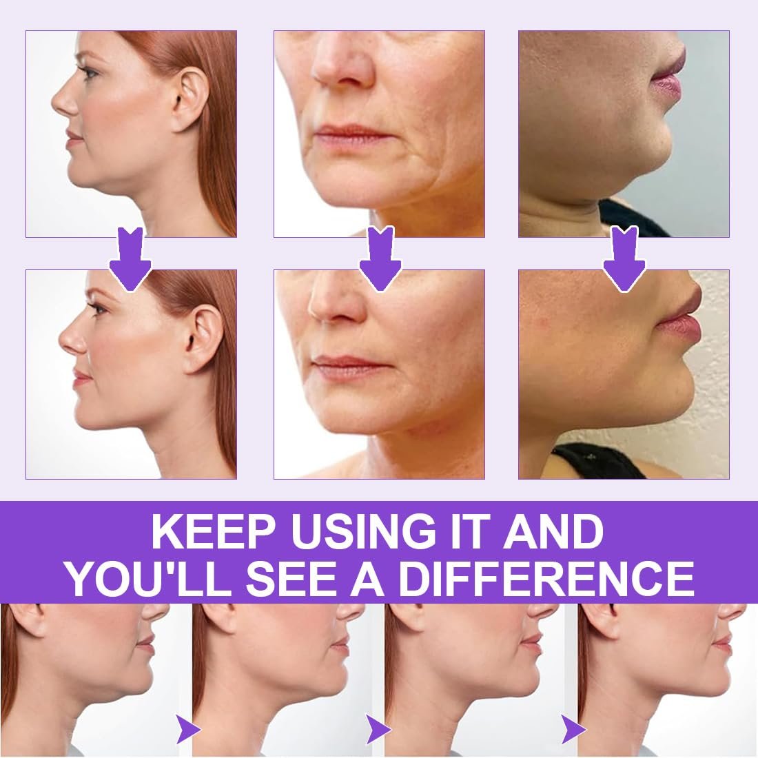 Набір стрічок для підтяжки обличчя GGUFAY, 20 штук + 4 підйомні шнури, фото №5