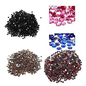 Стрази Акрилові Booso 2000 шт. Плоска задня частина, лимонно-жовті - Фото 1