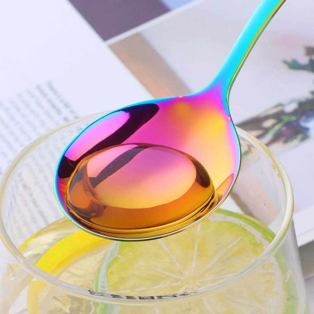 Ложка для супу Buyer Star 304 з нержавіючої сталі, 17 см, круглі, фото №6