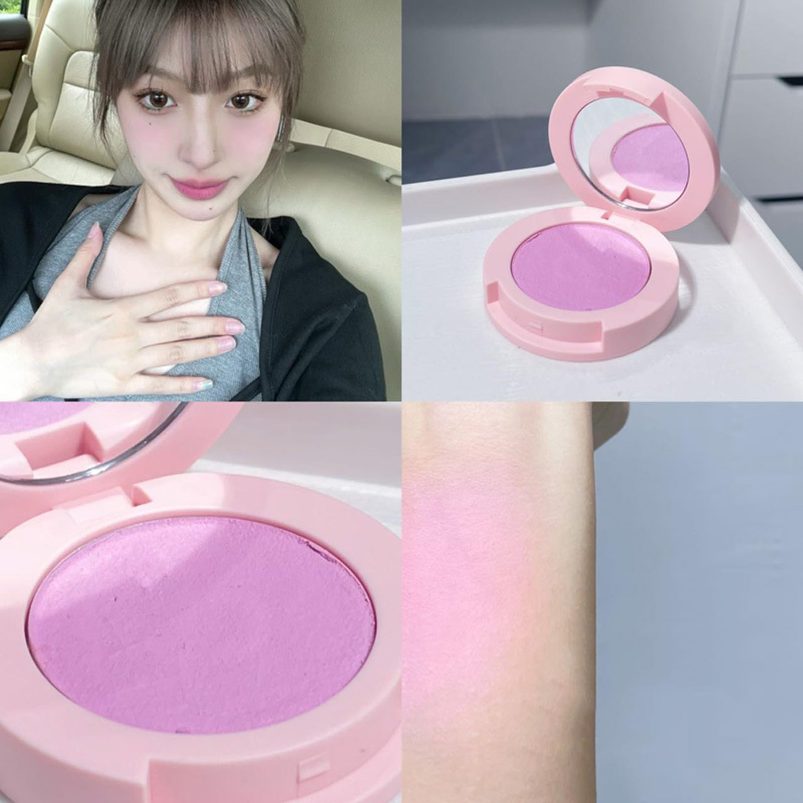 Пакет з 2 Мус Матова Пудра Рум'яна Bold Girl Червоний та Рожевий Легке М'яке Матове Покриття 2-в-1 Рум'яна і Тіні для Вік Натуральне Покриття, фото №2