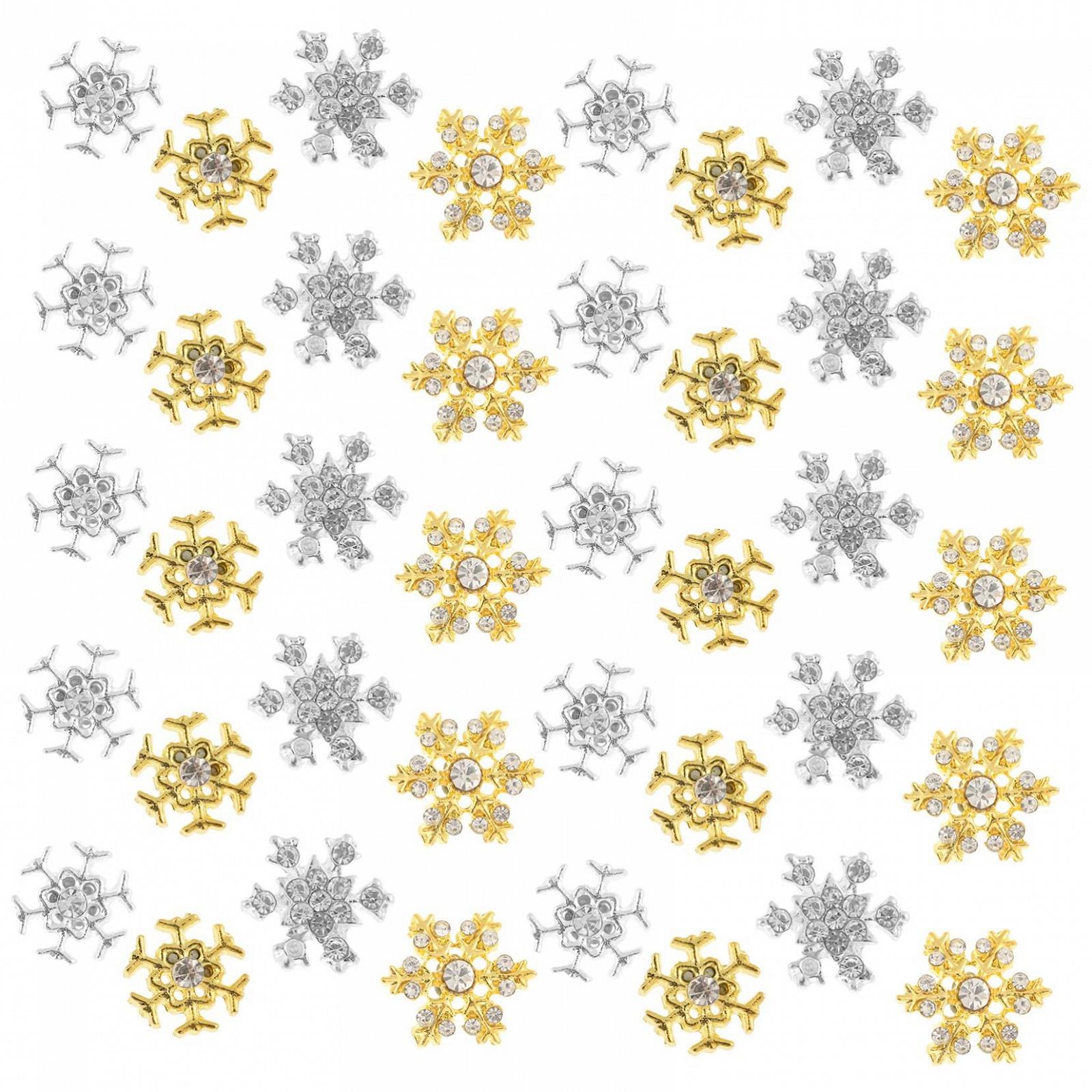 Прикраси для нігтів Сніжинки PLAFOPE, фото №1