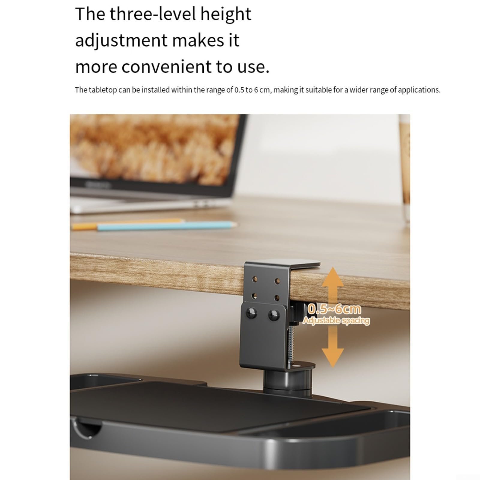 Держатель для ноутбука Настольный Регулируемый Clip-On Pad-Rack Многофункциональный Органайзер для стола Углеродистая сталь, фото №8