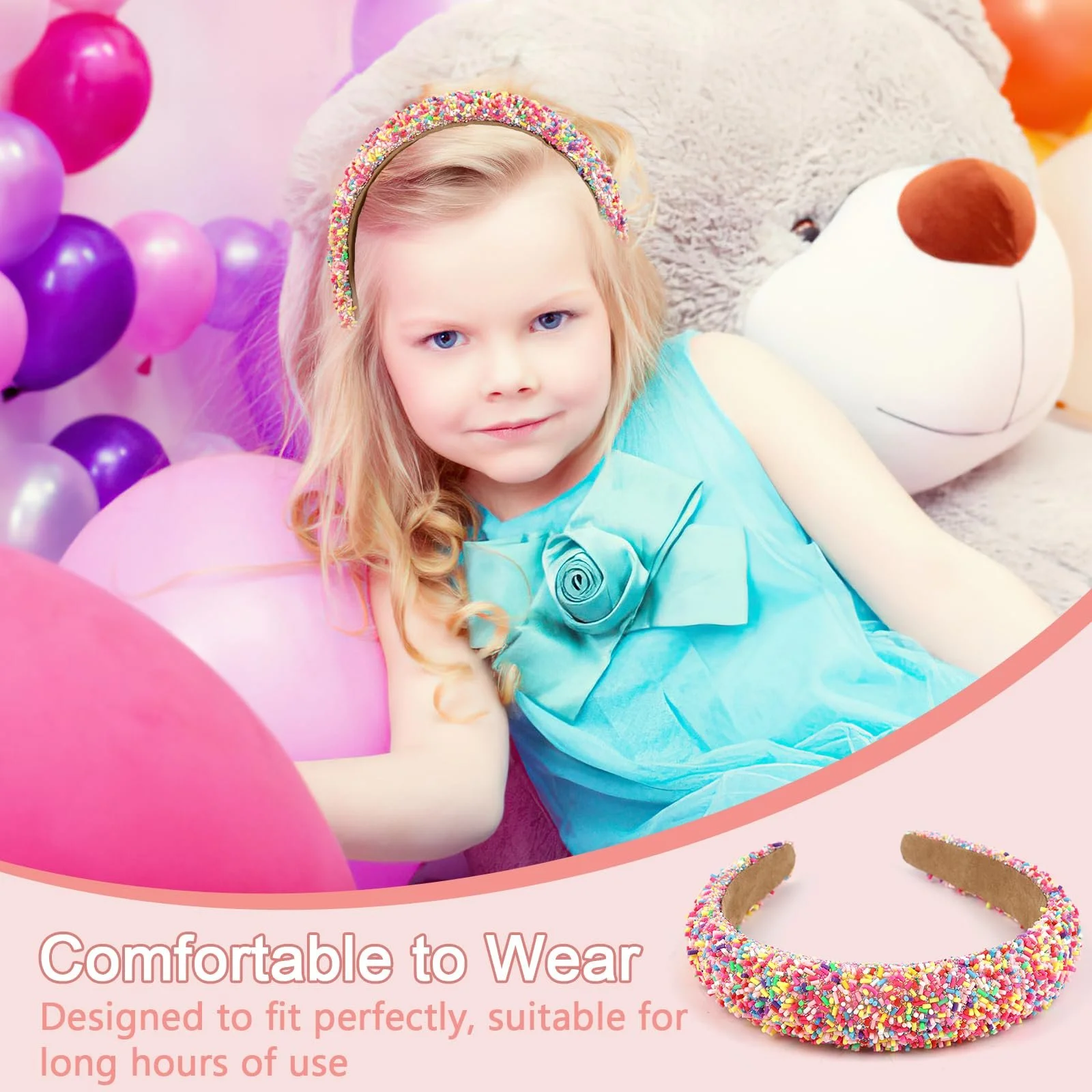 Обруч Блестящий, Широкий, фото №3