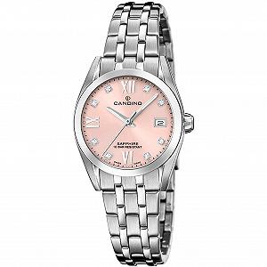Женские часы Candino Classic C4703/E Серебристый корпус из нержавеющей стали Серебристый браслет из нержавеющей стали, розовый, Браслет - Фото 1