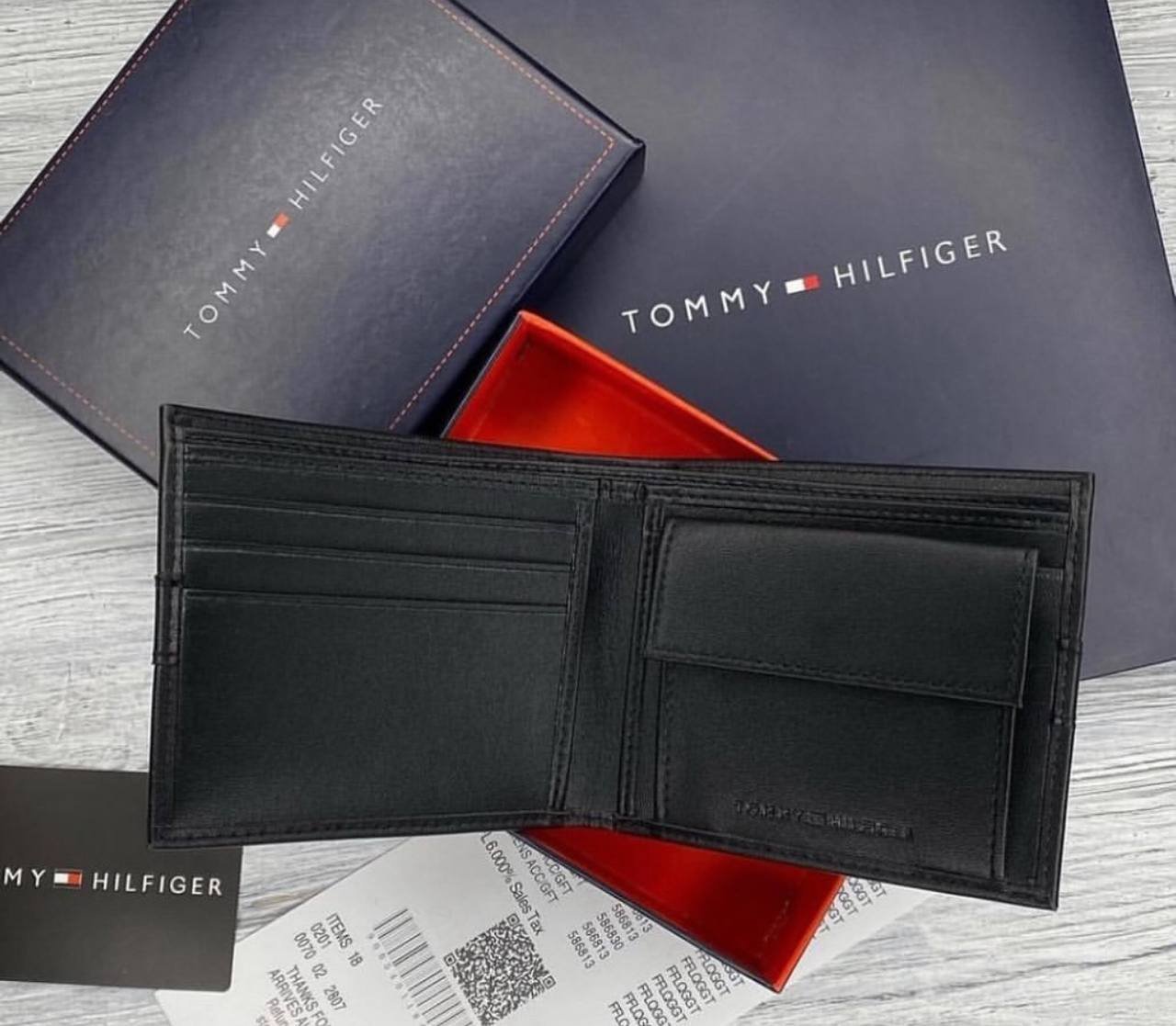 Чоловіче портмоне Tommy Hilfiger шкіряний гаманець в подарунковому упакуванні, фото №3