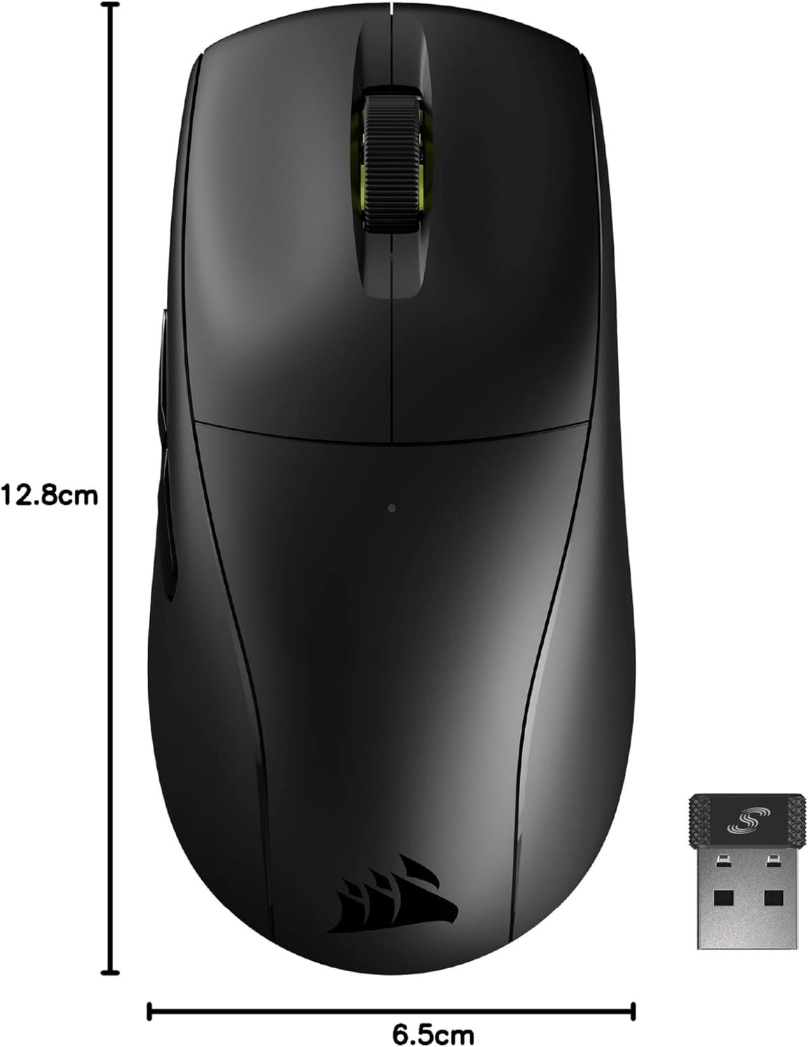 Ігрова бездротова миша Corsair M75 AIR Wireless / Bluetooth / Радіоканал / 26000 DPI / 4 кнопок / Чорна (CH-931D100-EU), фото №2