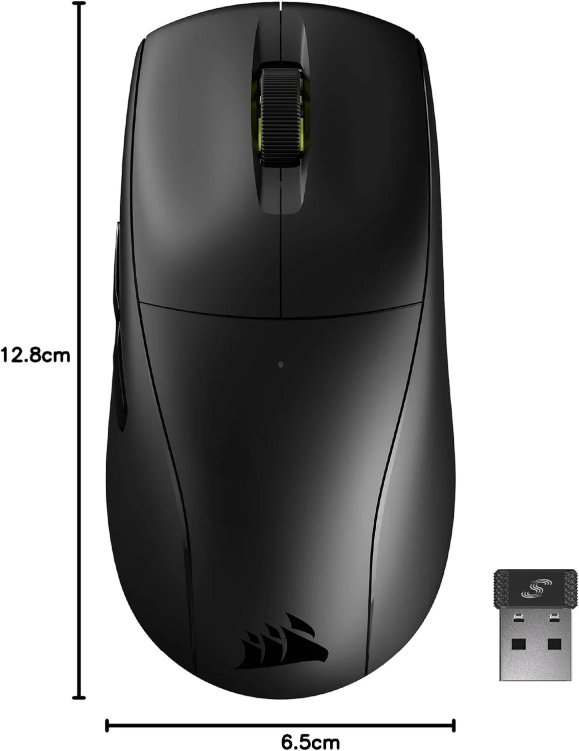 Ігрова бездротова миша Corsair M75 AIR Wireless / Bluetooth / Радіоканал / 26000 DPI / 4 кнопок / Чорна (CH-931D100-EU), фото №2