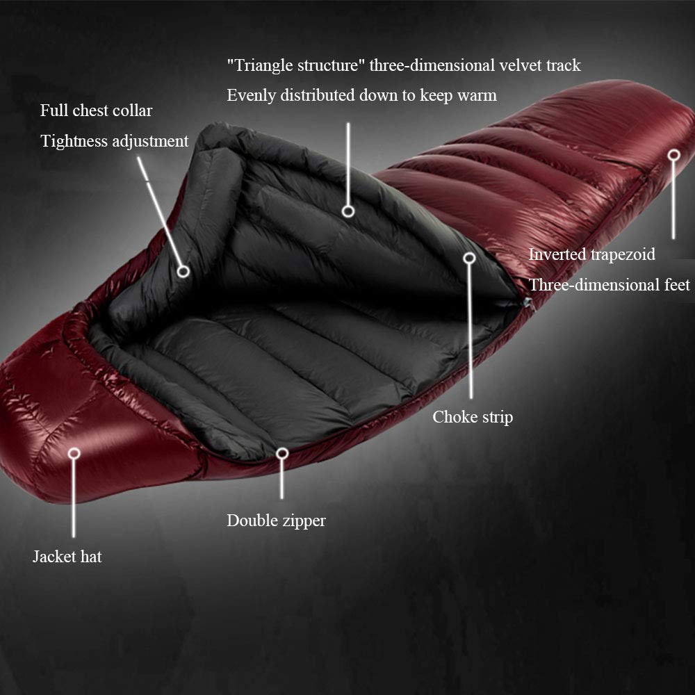 Спальний мішок MYVVKIA зимовий для вуличних спортивних заходів та кемпінгу утримує тепло при мінус 20-40 градусів, фото №2