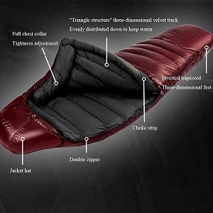 Спальний мішок MYVVKIA зимовий для вуличних спортивних заходів та кемпінгу утримує тепло при мінус 20-40 градусів synthetic.ua - Фото 1