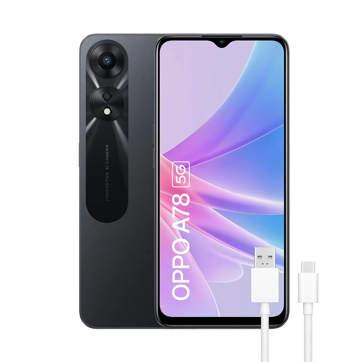 Смартфон OPPO A78 5G 128 ГБ 4 ГБ RAM Glowing Black, фото №1 Смартфон OPPO A78 5G 128 ГБ 4 ГБ RAM Glowing Black, фото №1