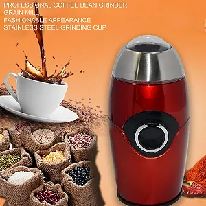 Електрична кавомолка Topyond 200 Вт, кавомолка для домашнього використання, ударний ніж з нержавіючої сталі synthetic.ua - Фото 1