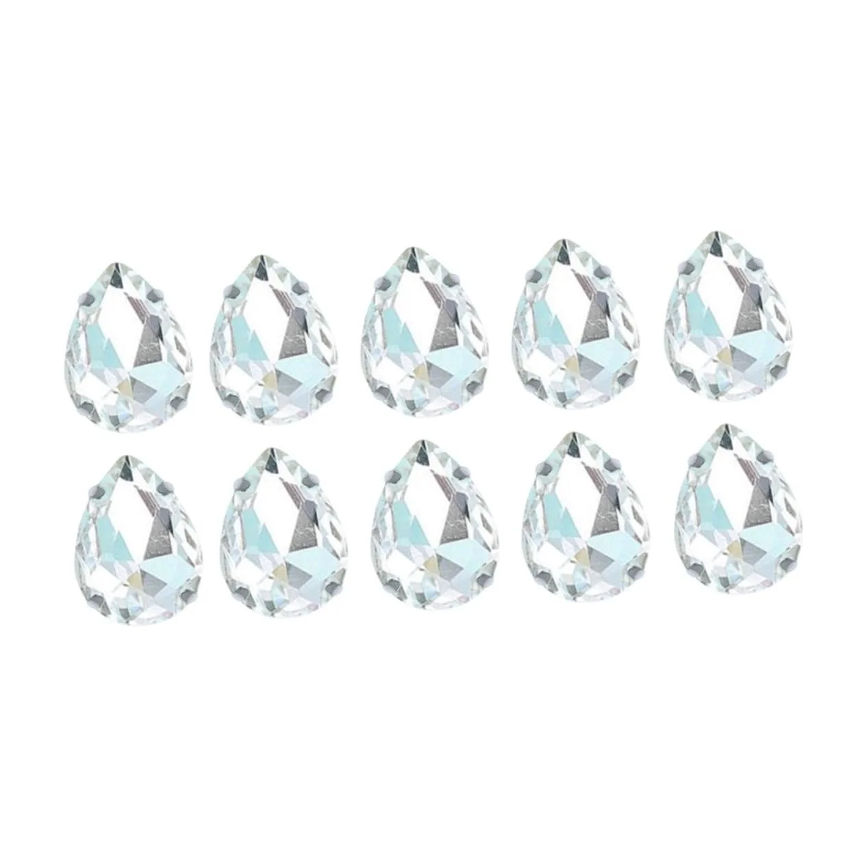 Стразы Водопад COHEALI Каплевидная форма 50 шт. Белый, фото №1