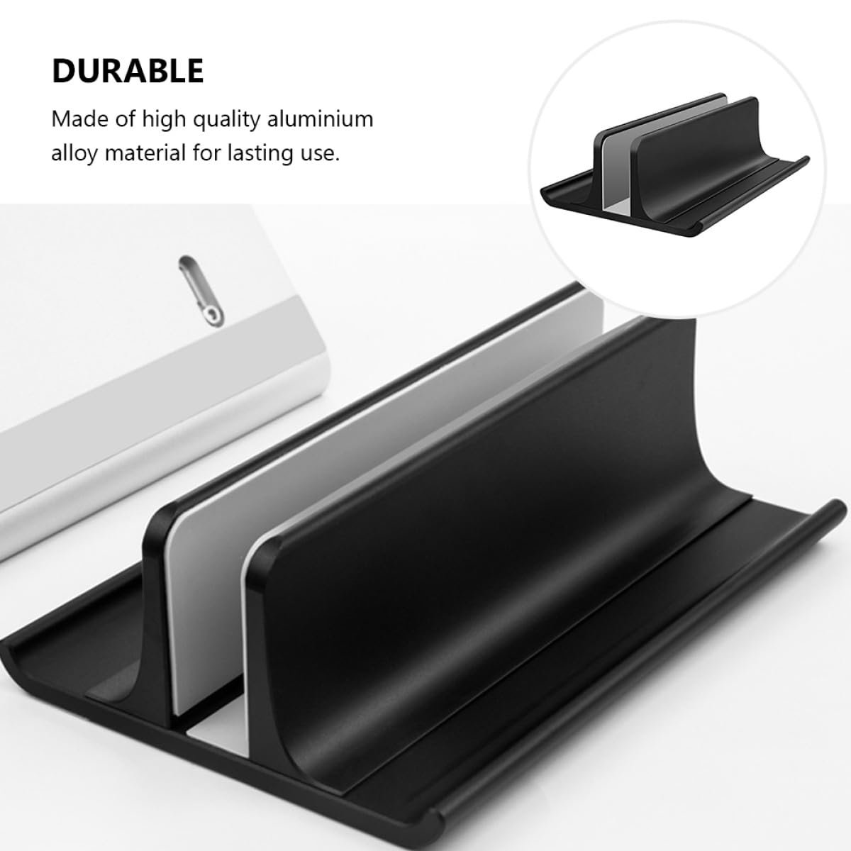 Підставка для ноутбука Вертикальна охолоджуюча Aluminiumlegierung Для офісу та дому, фото №7