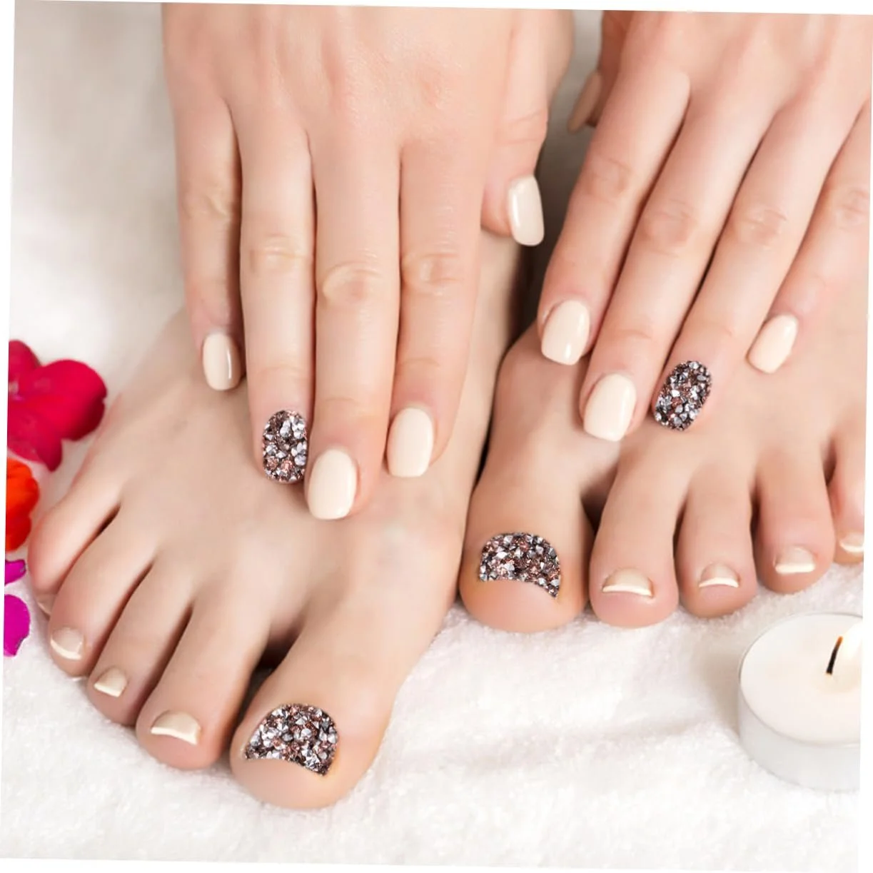 Стрази для нігтів Housoutil 4 упаковки Мікроцирконій Водостійкий, фото №5