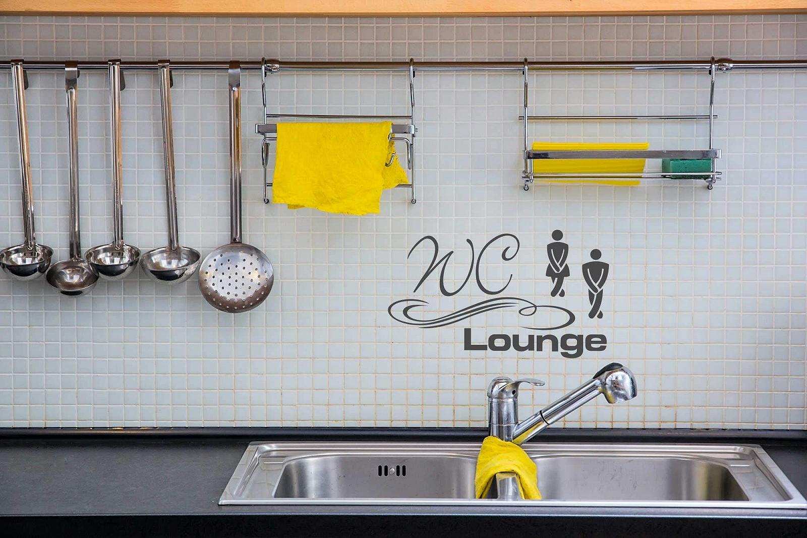 Наклейка на двері / стіну A003 WC Lounge 30 x 17 см Anthracite, фото №4 Наклейка на двері / стіну A003 WC Lounge 30 x 17 см Anthracite, фото №4