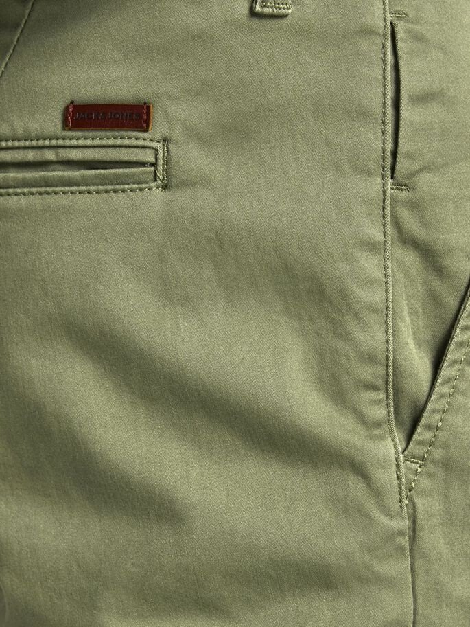 Шорти JJIBOWIE JJSHORTS SOLID SA STS 12165604 Deep Lichen Green Jack&Jones Хакі S, фото №4